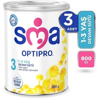 Sma Optipro Laktozlu Tahılsız Probiyotikli 3 Numara Devam Sütü 3x800 gr