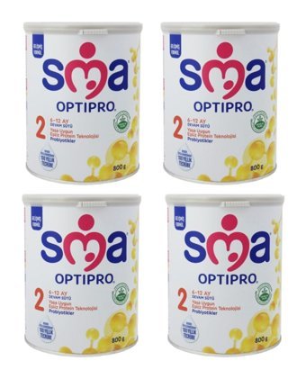 Sma Optipro Laktozlu Tahılsız Probiyotikli 2 Numara Devam Sütü 4x800 gr
