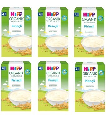 Hipp Laktozsuz Tahıllı Glutensiz Pirinç Kaşık Maması 6x200 gr