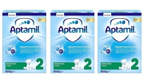 Aptamil Laktozlu Tahılsız Probiyotikli 2 Numara Devam Sütü 3x900 gr