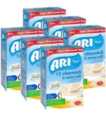 Ari Laktozlu Tahıllı Pirinç Unlu Probiyotikli Kaşık Maması 6x500 gr