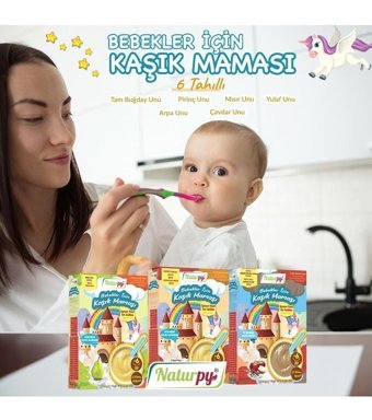 Naturpy Tahıllı Meyveli Sütlü Kaşık Maması 200 gr