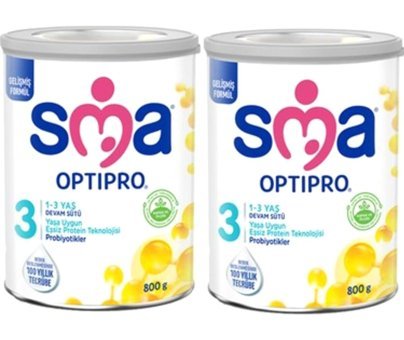 Sma Optipro Laktozlu Probiyotikli 3 Numara Devam Sütü 2x800 gr
