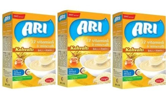 Ari Laktozlu Tahıllı Ballı İrmikli Kaşık Maması 3x250 gr