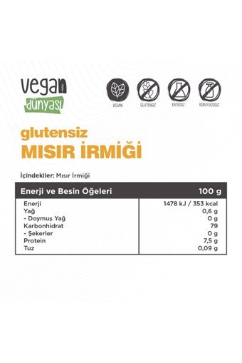 Vegan Dünyası İrmik 3x500 gr