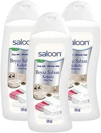 Saloon Beyaz Sabun Duş Jeli 3x500 ml