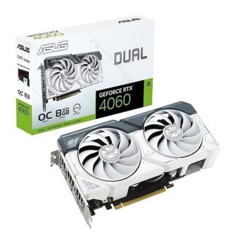 Asus Dual White RTX 4060 OC 8 GB GDDR6 PCI-Express 4.0 DirectX 12 Ultimate 2 Fanlı 128 Bit Nvidia Ekran Kartı