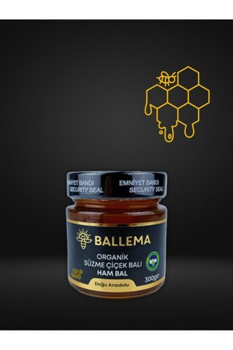 Ballema Ham Organik Süzme Çiçek Balı 300 gr