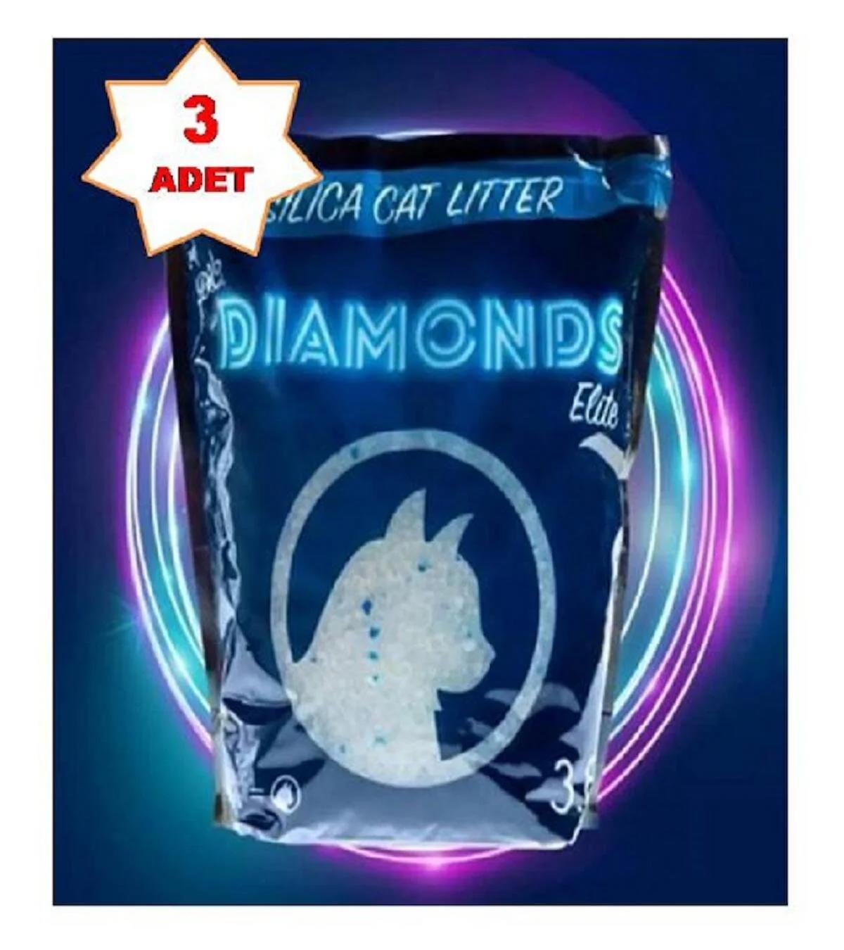 Diamonds Elite Kalın Taneli Silika Kedi Kumu 3x3.8 lt