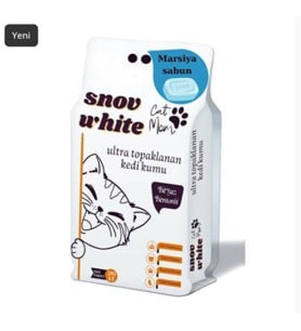 Snow White Marsilya Sabun Kokulu Topaklanan İnce Taneli Bentonit Kedi Kumu 20 lt