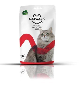 Catwalk Kokusuz Topaklanan İnce Taneli Bentonit Kedi Kumu 10 lt
