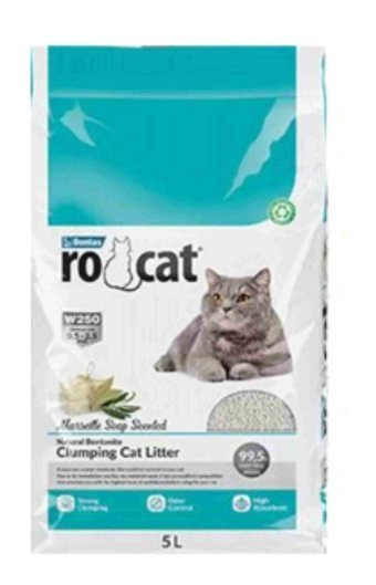 Rocat Topaklanan İnce Taneli Bentonit Kedi Kumu 5 lt