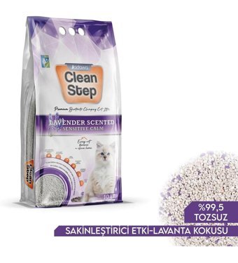 Jadawa Clean Step Lavanta Kokulu Topaklanan İnce Taneli Bentonit Kedi Kumu 10 lt