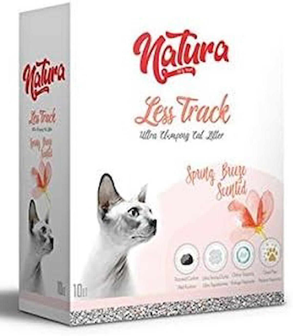 Natura Less Track Topaklanan İnce Taneli Bentonit Kedi Kumu 2x10 lt
