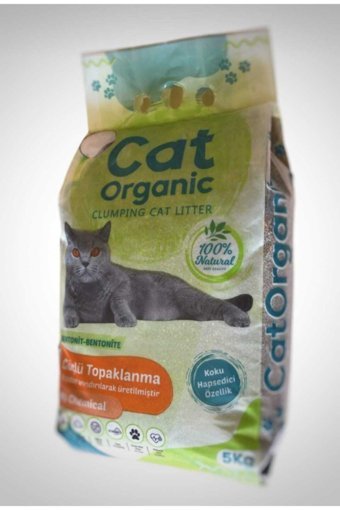 Cat Organic Natural Topaklanan İnce Taneli Bentonit Kedi Kumu 5 lt