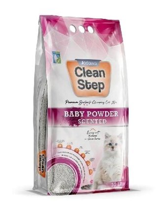 Jadawa Clean Step Bebek Pudrası Kokulu Topaklanan İnce Taneli Aktif Karbonlu Bentonit Kedi Kumu 5 lt