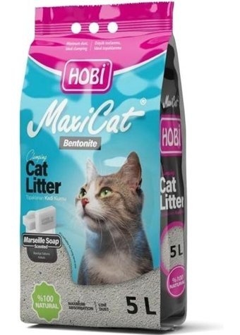 Hobi Maxicat Topaklanan İnce Taneli Bentonit Kedi Kumu 2x5 lt