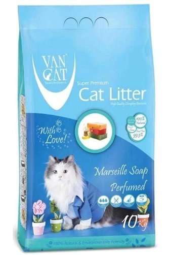 Van Cat Marsilya Sabun Kokulu Topaklanan İnce Taneli Bentonit Kedi Kumu 10 kg
