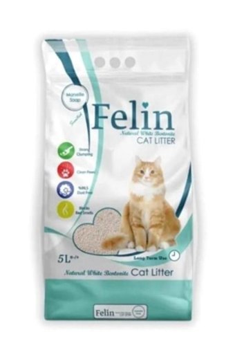 Felin Topaklanan İnce Taneli Bentonit Kedi Kumu 5 lt
