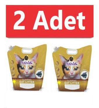 Petiva Topaklanan İnce Taneli Aktif Karbonlu Kedi Kumu 2x6 lt