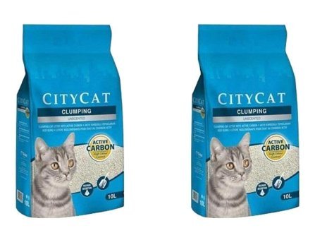 Sanicat City Cat Topaklanan İnce Taneli Aktif Karbonlu Kedi Kumu 2x10 lt