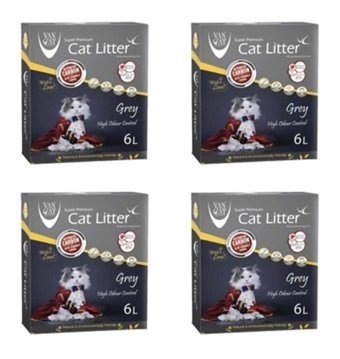 Van Cat Topaklanan İnce Taneli Aktif Karbonlu Kedi Kumu 4x6 lt