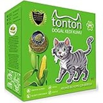 Tonton Topaklanan İnce Taneli Mısır Koçanı Kedi Kumu 8 lt