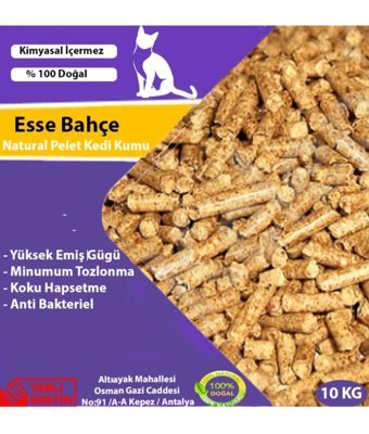 Esse Bahçe Kalın Taneli Pelet Kedi Kumu 10 lt