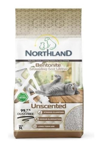 Northland Kokusuz Topaklanan İnce Taneli Bentonit Kedi Kumu 5 lt