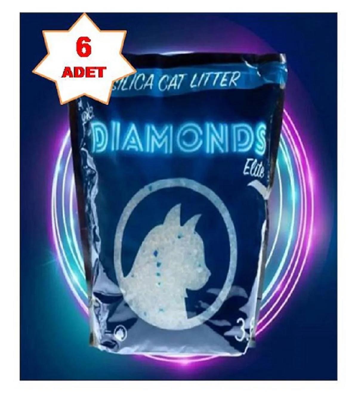 Diamonds Elite Kalın Taneli Silika Kedi Kumu 6x3.8 lt