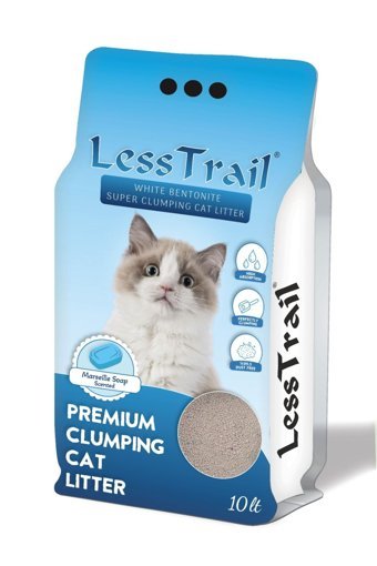 Less Trail Marsilya Sabun Kokulu Topaklanan İnce Taneli Bentonit Kedi Kumu 10 lt