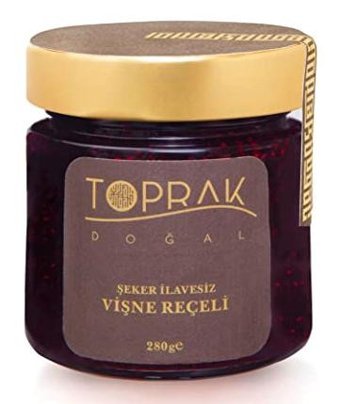 Toprak Doğal Chia Tohumlu Vişne Reçeli 280 gr