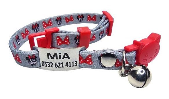Ayz Markalama Bandana Gri Gezdirme Boyun Kedi Tasması