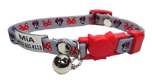 Ayz Markalama Bandana Gri Gezdirme Boyun Kedi Tasması