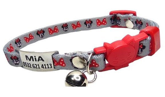 Ayz Markalama Bandana Gri Gezdirme Boyun Kedi Tasması