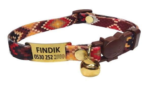 Ayz Markalama Bandana Kahverengi Gezdirme Boyun Kedi Tasması