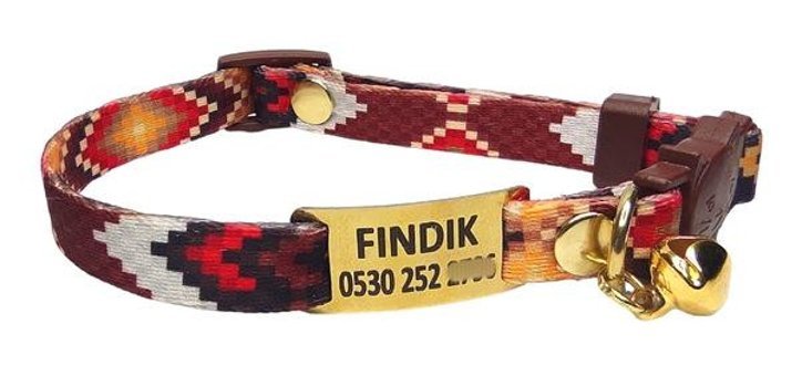 Ayz Markalama Bandana Kahverengi Gezdirme Boyun Kedi Tasması