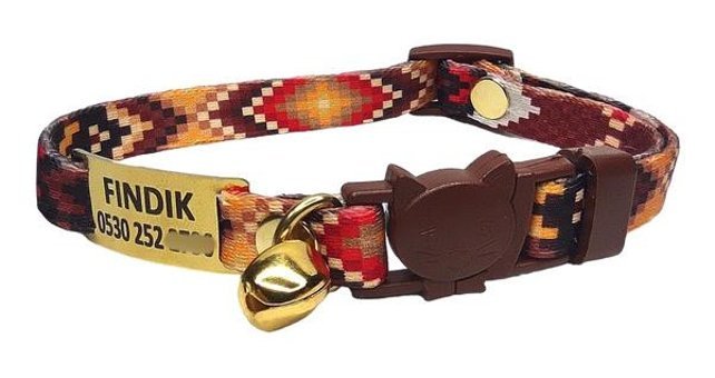 Ayz Markalama Bandana Kahverengi Gezdirme Boyun Kedi Tasması