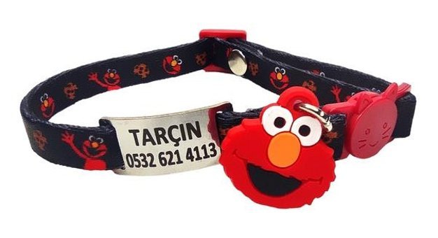 Ayz Markalama Bandana Kırmızı - Siyah Gezdirme Boyun Kedi Tasması