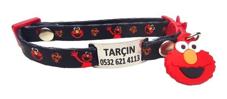 Ayz Markalama Bandana Kırmızı - Siyah Gezdirme Boyun Kedi Tasması