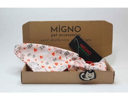 Migno Pembe Ayarlanabilir Gezdirme Boyun Kedi Tasması