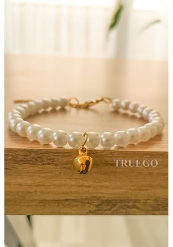 Truego Beyaz Gezdirme Boyun Kedi Tasması