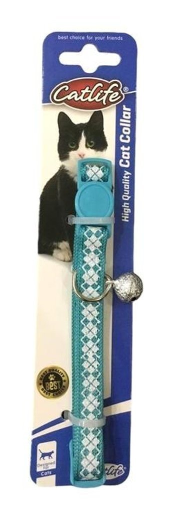 Catlife Çıngıraklı Turkuaz Gezdirme Boyun Kedi Tasması
