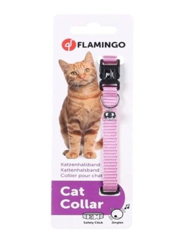 Flamingo Reflektörlü Pembe Gezdirme Boyun Kedi Tasması