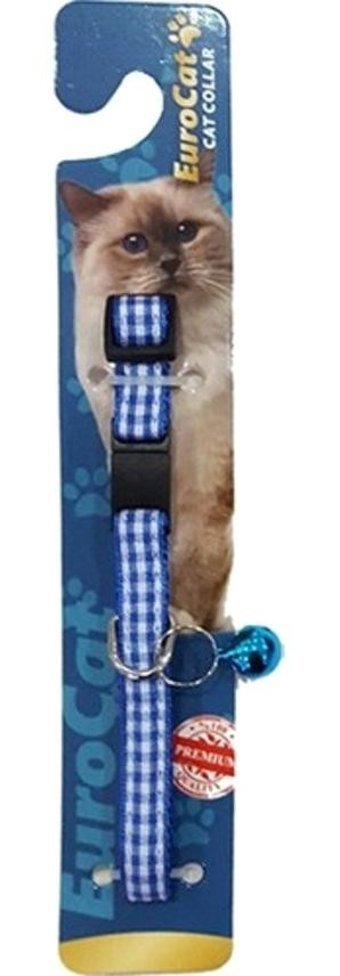 Eurocat Printed Cat Mavi Gezdirme Boyun Kedi Tasması