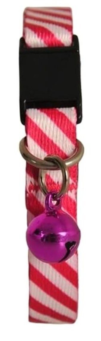 Pettagart Beyaz - Pembe Ayarlanabilir Gezdirme Boyun Kedi Tasması