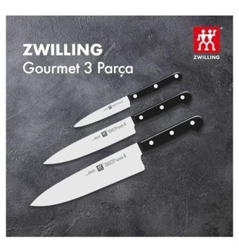 Zwıllıng Gourmet Paslanmaz Çelik 3 Parça Şef Bıçağı Seti