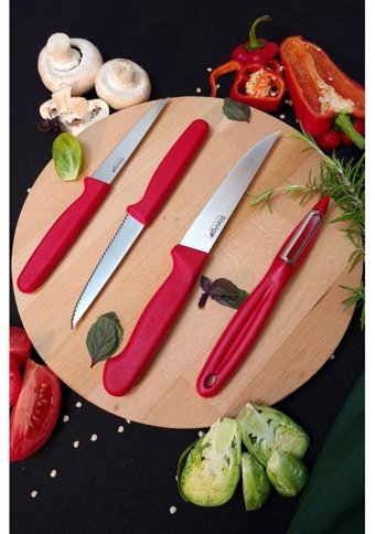 Stevig Cut 4 Fresh St-402 Çelik 4 Parça Sebze Bıçağı Seti