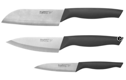 Berghoff 3700211 Çelik 3 Parça Şef Bıçağı Seti