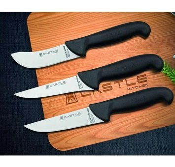 Castle Kitchen İncisive Serisi Paslanmaz Çelik 3 Parça Mutfak Bıçağı Seti
